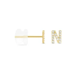 Histoire d'Or Boucle D'oreille Puce Unitaire Jodoca Or Jaune Oxyde De Zirconium* Boucles D'Oreilles|Piercings D'Oreilles