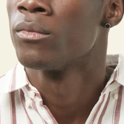 Online Histoire d'Or Boucle D'oreille Puce Unitaire Maurus Argent Blanc Email