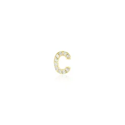 New Histoire d'Or Boucle D'oreille Puce Unitaire Jodoca Or Jaune Oxyde De Zirconium
