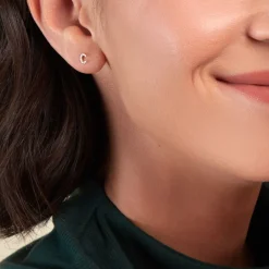 New Histoire d'Or Boucle D'oreille Puce Unitaire Jodoca Or Jaune Oxyde De Zirconium