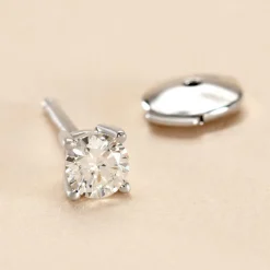 Clearance Histoire d'Or Boucle D'oreille Puce Unitaire Victoria or blanc diamant