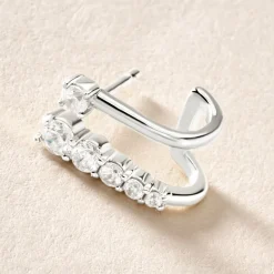 Histoire d'Or Boucle D'oreille Unitaire Minty Argent Blanc Oxyde De Zirconium* Boucles D'Oreilles|Piercings D'Oreilles