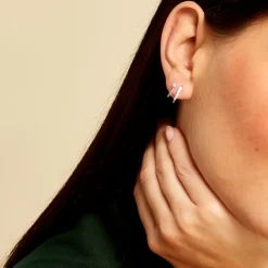 Histoire d'Or Boucle D'oreille Unitaire Minty Argent Blanc Oxyde De Zirconium* Boucles D'Oreilles|Piercings D'Oreilles