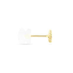 Discount Histoire d'Or Boucles D'oreille Puce Unitaire Oya Or Jaune Oxyde De Zirconium