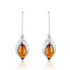 Sale Histoire d'Or Boucles D'oreilles Argent Blanc Enya Ambre