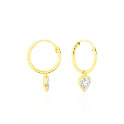 Histoire d'Or Boucles D'oreilles Chayma Or Jaune Oxyde De Zirconium* Boucles D'Oreilles|Boucles D'Oreilles Créoles