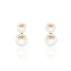 Best Histoire d'Or Boucles D'oreilles Clips Argent Blanc Viano Perles Oxydes