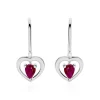 Histoire d'Or Boucles D'oreilles Danilo Or Blanc Rubis* Boucles D'Oreilles|Boucles D'Oreilles Pendantes
