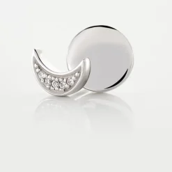 Histoire d'Or Boucles D'oreilles Dépareillées Lyana Argent Blanc Oxyde De Zirconium