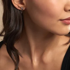 Histoire d'Or Boucles D'oreilles Dépareillées Printemps Précieux Or Jaune Améthyste