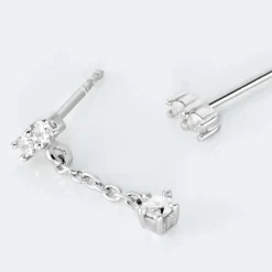 Histoire d'Or Boucles D'oreilles Dépareillées Argent Blanc Braden Oxyde De Zirconium* Boucles D'Oreilles|Boucles D'Oreilles Fantaisie