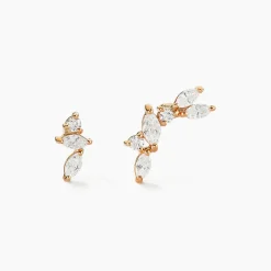 Best Histoire d'Or Boucles D'oreilles Dépareillées Jardins D'hiver Plaqué Or Oxyde