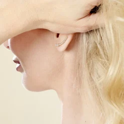 Best Histoire d'Or Boucles D'oreilles Grimpantes Plaqué Or Jaune Nazeli Oxyde