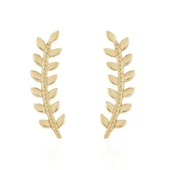 Histoire d'Or Boucles D'oreilles Grimpantes Folia Plaqué Or Jaune* Boucles D'Oreilles|Boucles D'Oreilles Fantaisie