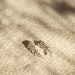 Online Histoire d'Or Boucles D'oreilles Grimpantes Sakira Argent Blanc Oxyde De Zirconium