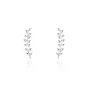 Sale Histoire d'Or Boucles D'oreilles Grimpantes Folia Argent Blanc