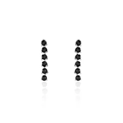 Outlet Histoire d'Or Boucles D'oreilles Grimpantes Gastoun Argent Oxyde