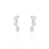 Sale Histoire d'Or Boucles D'oreilles Grimpantes Elohane Argent Blanc Oxyde De Zirconium