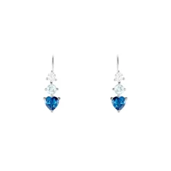 Histoire d'Or Boucles D'oreilles Lauressa Or Blanc Topaze Bleu Oxyde or blanc topaze bleu london