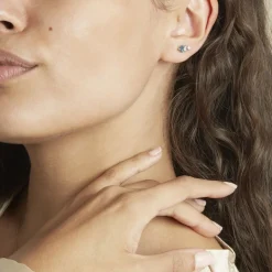 Histoire d'Or Boucles D'oreilles Lauressa Or Blanc Topaze Bleu Oxyde or blanc topaze bleu london