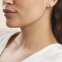 Histoire d'Or Boucles D'oreilles Or Jaune Clothilde Amethystes Oxydes* Boucles D'Oreilles|Clous D'Oreilles