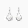 Discount Histoire d'Or Boucles D'oreilles Patricia Or Blanc Perle De Culture Oxyde