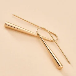 Discount Histoire d'Or Boucles D'oreilles Pendantes Graham Plaqué Or Jaune