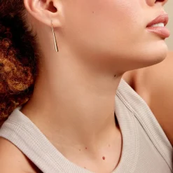 Discount Histoire d'Or Boucles D'oreilles Pendantes Graham Plaqué Or Jaune