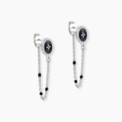 Histoire d'Or Boucles D'oreilles Pendantes Polka Argent Blanc* Boucles D'Oreilles|Boucles D'Oreilles Fantaisie