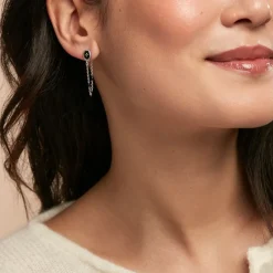 Histoire d'Or Boucles D'oreilles Pendantes Polka Argent Blanc* Boucles D'Oreilles|Boucles D'Oreilles Fantaisie