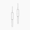 Histoire d'Or Boucles D'oreilles Pendantes Chiarina Argent Blanc