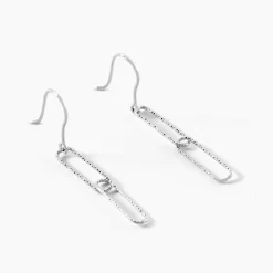 Histoire d'Or Boucles D'oreilles Pendantes Chiarina Argent Blanc