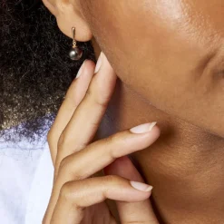 Histoire d'Or Boucles D'oreilles Pendantes Semi-baroque Or Jaune Perle De Tahiti* Boucles D'Oreilles|Boucles D'Oreilles Pendantes