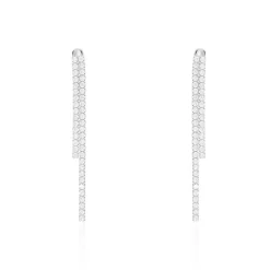 Histoire d'Or Boucles D'oreilles Pendantes Louanne Argent Blanc Oxyde De Zirconium* Boucles D'Oreilles|Boucles D'Oreilles Pendantes