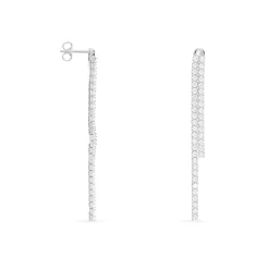 Histoire d'Or Boucles D'oreilles Pendantes Louanne Argent Blanc Oxyde De Zirconium* Boucles D'Oreilles|Boucles D'Oreilles Pendantes