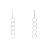 Clearance Histoire d'Or Boucles D'oreilles Pendantes Bulle Argent Blanc