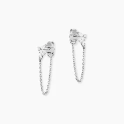 Histoire d'Or Boucles D'Oreilles Pendantes Eclat d'Aurore Argent Blanc Oxyde De Zirconium* Boucles D'Oreilles|Boucles D'Oreilles Fantaisie