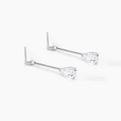 Best Histoire d'Or Boucles D'oreilles Pendantes Goutte Or Blanc Oxyde De Zirconium