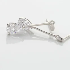 Best Histoire d'Or Boucles D'oreilles Pendantes Goutte Or Blanc Oxyde De Zirconium