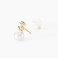 Hot Histoire d'Or Boucles D'oreilles Pendantes Taima Or Jaune Perle De Culture