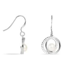 Histoire d'Or Boucles D'oreilles Pendantes Laury Argent  Perle De Culture Et Oxyde* Boucles D'Oreilles|Boucles D'Oreilles Fantaisie