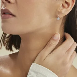 Discount Histoire d'Or Boucles D'oreilles Pendantes Fantine Argent Blanc Oxyde De Zirconium
