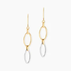 Histoire d'Or Boucles D'oreilles Pendantes Lucia Or Bicolore* Boucles D'Oreilles|Boucles D'Oreilles Pendantes