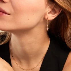 Histoire d'Or Boucles D'oreilles Pendantes Mimosa Argent Rose* Boucles D'Oreilles|Boucles D'Oreilles Fantaisie