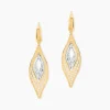 Histoire d'Or Boucles D'Oreilles Pendantes Gerontius Or Bicolore