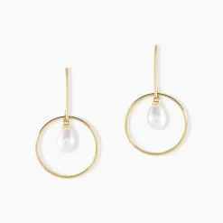 Histoire d'Or Boucles D'oreilles Pendantes Salvine Or Jaune Perle De Culture* Boucles D'Oreilles|Boucles D'Oreilles Pendantes