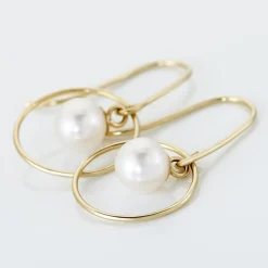 Histoire d'Or Boucles D'oreilles Pendantes Salvine Or Jaune Perle De Culture* Boucles D'Oreilles|Boucles D'Oreilles Pendantes