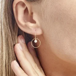 Histoire d'Or Boucles D'oreilles Pendantes Salvine Or Jaune Perle De Culture* Boucles D'Oreilles|Boucles D'Oreilles Pendantes