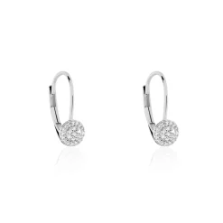 Histoire d'Or Boucles D'oreilles Pendantes Ursilla Or Blanc Diamants* Boucles D'Oreilles|Boucles D'Oreilles Pendantes