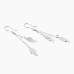 Outlet Histoire d'Or Boucles D'oreilles Pendantes Fabia Argent Blanc